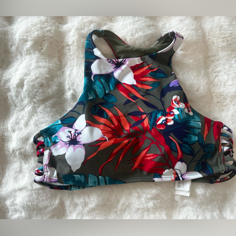 Hollister Multicolor Floral Bikini Top